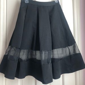 Black Skirt w. Shear Panel